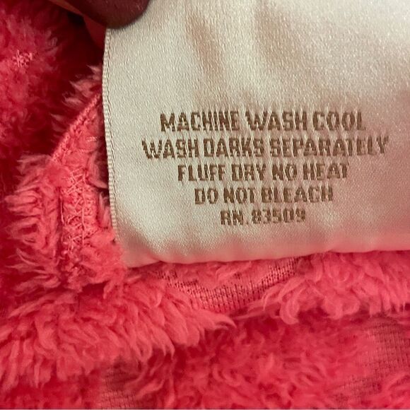 Aegean Short Plush Fuzzy Polkadot Robe Pink OS - Picture 11 of 12
